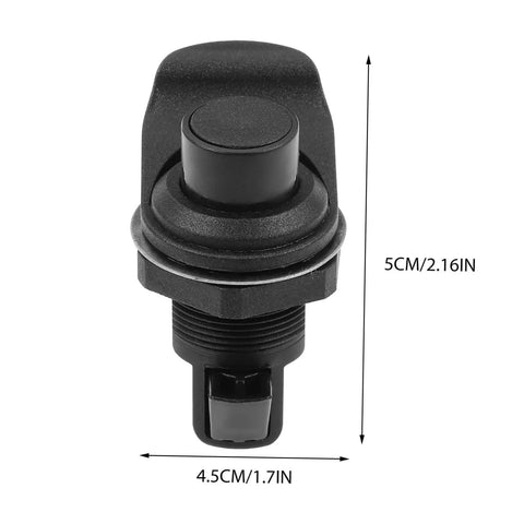 Keyless Push Button Cabinet Door Latch Built Tough Stainless Steel And Plastic Build, 5cm height, sleek design for boats and furniture.