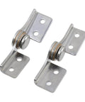 Torque Shaft Hinge Set With Adjustable Damping 2 Pack Small Metal Damper Hinges for folding tables and cabinets in stainless steel
