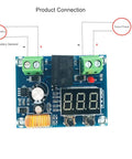 Heavy Duty 12 To 36 Volt Low Voltage Protector For Lithium Batteries No Hassle Auto Cut Off Switch With Crisp Digital Readout and tight voltage control features mounted for easy connection.
