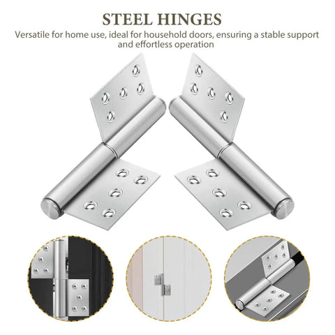 Stainless Steel Detachable Flag Hinges For Wooden Doors 5 Inch 2Point5mm Thick Weld On Built To Last Outdoor Gate Hinges