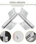Detachable Flag Hinge Set In Stainless Steel 5 Inch By 2.5mm Built Tough Heavy Duty Weld On Door Hardware For Fire Doors And Bathroom Doors Rust Resistant Durable Pair