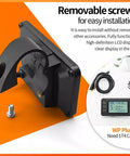 Dope Waterproof LCD Bicycle Display Meter for E Bikes with waterproof connector and USB charge port displayed with removable screws