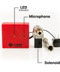 Smart Gas Stove Auto Shut Off Device With Integrated Smoke Sound Detector For Kitchen Fire Prevention Senior Parent Safety And Household Protection Game Changer Totally Foolproof One Half Inch Gas Line Compatible with LED indicator and microphone.