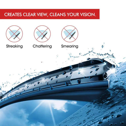 Heavy Duty Manual UTV Windshield Wiper Kit With Rock Solid Stability Fits Flawless on tempered glass, showing clean operation.