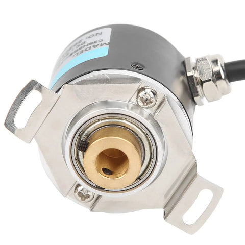 Close-up of Half Hollow Shaft Incremental Encoder for 3 Phase Motors 6mm Shaft DC 5 24V Switch Encoder Plug and Play Ready