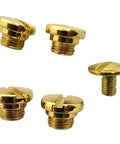 Polished Gold Grip Screws Set For Taurus Pt92 Pt96 Pt57 Pt58 Firearms features five gold hardware screws for firearm upgrades
