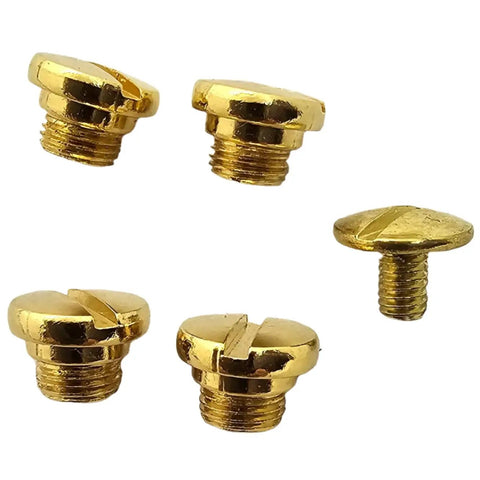 Polished Gold Grip Screws Set For Taurus Pt92 Pt96 Pt57 Pt58 Firearms features five gold hardware screws for firearm upgrades