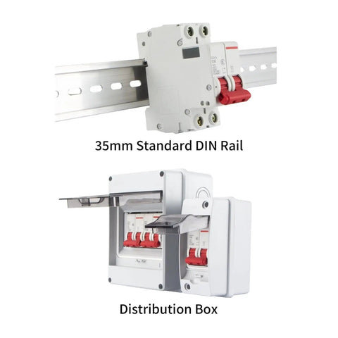No Fuss 1P And 2P Din Rail Mcb Circuit Breaker Handling Overloads And Short Circuits Smoothly 6A To 63A Amps mounted on din rail.
