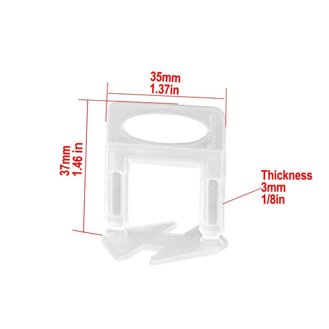 Pro Grade Tile Leveling System Kit With 600 White Spacers And 200 Red Wedges Plus Pliers for precise tile alignment clip