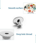 Dope Round Stainless Steel Cabinet Knobs 2 Pack For Dresser Drawers And Cabinets showing smooth surface and deep hole thread