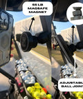 V2.5 Magnetic Golf Cart Phone Mount With 110Lb Magnet Ball Joint Neck Anti Rattle Lock GPS View Ready Universal Phone Compatibility