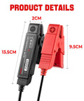BST 360 Battery Tester With Bluetooth, 13.5cm clamp tester with 2cm wide jaws and 9.5cm body for 12V batteries