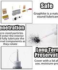 Graphite Powder Lubricant For Locks Hinges And Tools One Ounce Sixty Milliliters Ultra Fine Dry Film Lube diagram and application