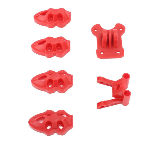 Red 3D Printed RC FPV Drone Mounting Base Kit With Motor Camera And Antenna Mounts For 5 To 10 Inch Quadcopter Frames Lightweight