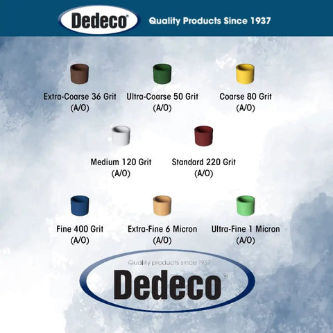 Half Inch By Half Inch Cylinder Sanding Bands Set for Rotary Tools showing assorted eight grit textures and colors.