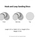 Heavy Duty Aluminum Oxide Sanding Discs With Flexible Backing For Tough Cutting And Smooth Finishes On Wood Metal Or Paint That Resist Tearing And Conform Perfectly To Weird Shapes Without Gunking Up Your Drill Today, shown from front and side views.