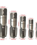 Go To Pipe Thread Forming Taps Set on white background, showing 5-piece NPT kit in various sizes
