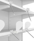 Heavy Duty Slatwall Hooks Pack Of 25 For Retail And Garage Displays 6 Inch Chrome Stainless Steel Hooks with slatwall panel