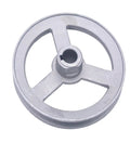 V Type Timing Pulley Belt For Industrial Sewing Machine Replacement Timing Wheel Inner Using Premium Aluminum Alloy Construction, close-up angle.