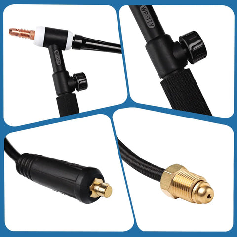 Air Cooled TIG Torch 150A Lift TIG with WP17V Plug 13 Foot Cable 10 25mm Plug Connector Argon Ready Welding Torch Kit fittings