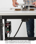 Installation of Kickass 3.25HP Router Motor With Variable Speed Remote Control and Soft Start on a router table.