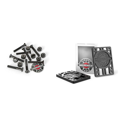 Skateboard Truck Hardware Kit With Phillips Cross Bolts And One And A Quarter Inch Riser Pad For A Smooth Sturdy Setup Genuine Parts