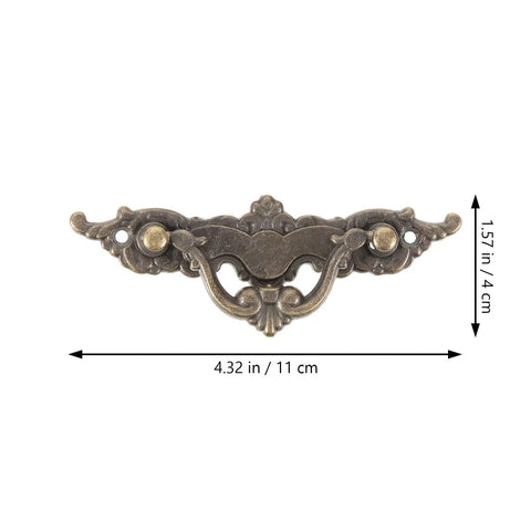 Vintage French Provincial Style Cabinet Pulls 2 Pack Antique Metal Drawer Handles For Dresser, Wardrobe, Cupboard And Kitchen Cabinets