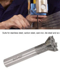 Dovetail milling cutter, 25 mm diameter, 60° angle, 6-flute carbide end mill with straight shank