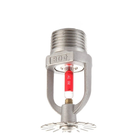6-Pack 304 Stainless Steel Pendent Fire Sprinkler Heads Deliver Big-League Automatic Fire Defense with Rock-Solid 68C 155F Rating and Sleek Finish Perfect for DN15 Tough Indoor Pipework - close-up of sprinkler head with red bulb