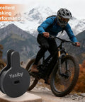 High Performance Disc Brake Pads Kit For Bikes And Electric Scooters 4 Pairs With Installation Tools shown with mountain biker
