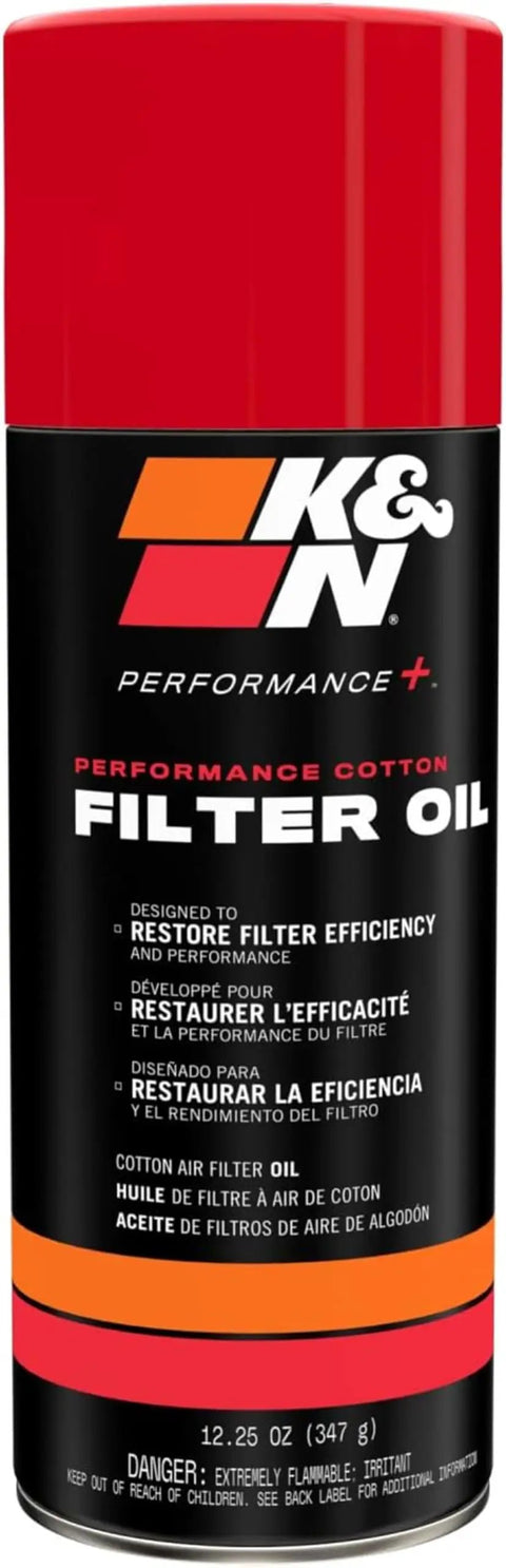 Air Filter Oil Aerosol for KN Filters - Restore Engine Airflow and Performance, 347g can with red cap and label