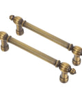 Vintage Zinc Alloy Cabinet Pulls And Drawer Handles Two Pack Solid Metal Retro Heavy Duty Door Hardware For Kitchen Wardrobe And Shoe Cabinets With 96mm Hole Spacing Durable Easy Grip