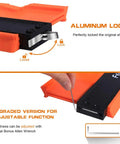 Heavy Duty 12 Plus 5 Inch Contour Gauge With Locking Pins showing aluminum lock mechanism for secure tracing.