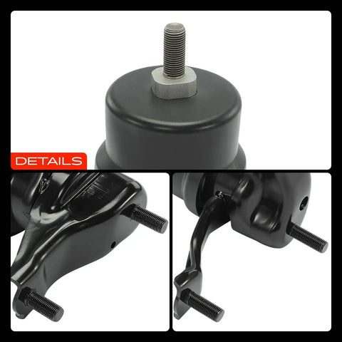 Heavy Duty Engine Motor And Transmission Mount Kit With Torque Strut Support For Toyota Venza 2009 To 2016 V6 3.5L Automatic close-up of motor mount with threads.
