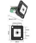 Front view of D Type Three Point Five Millimeter Three Pole Stereo Audio Terminal Block Connector Solderless Screw Terminal Panel