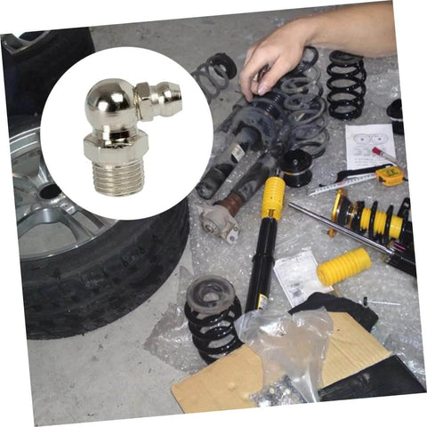 Grease Fitting Kit With Straight Nozzles Nickel Coated Zerk Fittings Assortment For Bearings And Components Easy Install