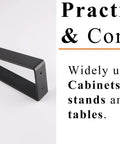 10 Inch Trapezoid Hairpin Furniture Legs Set Of 4, Solid Cold Rolled Steel, Black Finish, for TV Stands and Cabinets