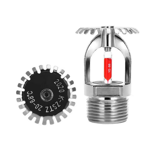 Top Shelf 5 Pack Fire Sprinkler Heads Chrome Plated Brass Heat Activated Upright Design Three Quarter Inch Dn20 K115 Rating close-up view