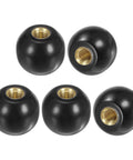 5 Pack M6 Threaded Ball Knobs 20mm Diameter Thermoset Ball Knob With Brass Insert For Lathe Machines Woodworking Lathes Valves Control Panels