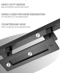 2 Pack 12 Inch Barn Door Handles With No Gap Flat Plate Design Heavy Duty Square Matte Black Sliding Barn Door Pull Handles Easy To Install Upgrade Back Plate Welded For Seamless Fit