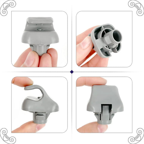 Durable Sun Visor Clip Retainer For Honda Civic CRV Odyssey Accord Pilot TSX Ridgeline And More 2 Pack Gray Easy Install