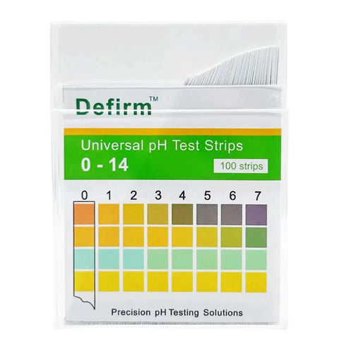 Wide Range PH Test Strips 0 To 14 For Home Use Pool Water Cosmetics Lab Classroom Testing Easy Litmus Paper visible with color chart