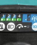 Control panel of 18V LXT Brushless Cordless Three Eighths Inch Drive Impact Wrench With Friction Ring Anvil, Four Speed Settings