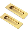 2 Pack 120Mm Flush Sliding Door Pulls Recessed Finger Pulls For Sliding Barn Bypass Doors Cabinets And Drawers Invisible Rectangular Handles