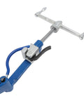 Heavy Duty Steel Strap Bander Kit With Self Locking Stainless Tool For Boat And Industry Work Includes Ergonomic Rubber Handle Adjust Knob And Sharp Cutting Head For Effortless One Step Operation, blue steel bander