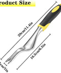 Heavy Duty Weed Puller Hand Weeder Tool With Bend Proof Leverage Base And V Shaped Forks For Deep Root Digging Ergonomic Aluminum Digger Non Slip Rubber Grip