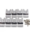 Eight Pack CB Microphone Holders With Screws Clips For Hang Up On Two Way Radios Durable Metal Three Finger Clip Works With FT7800 FT7800R