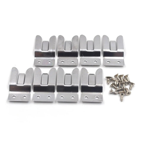 Eight Pack CB Microphone Holders With Screws Clips For Hang Up On Two Way Radios Durable Metal Three Finger Clip Works With FT7800 FT7800R