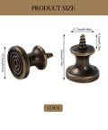 Antique Mini Drawer Knobs And Pull Handles For Dressers Cabinets And Jewelry Boxes With Self Tapping Screws Compact Replacement Furniture Hardware, 11.7mm x 20mm, vintage bronze, 12 pcs set.