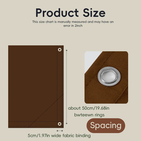 Diagram of Rugged Heavy Duty Canvas Tarp 4x4 Ft With Rustproof Aluminum Grommets showing spacing between rings